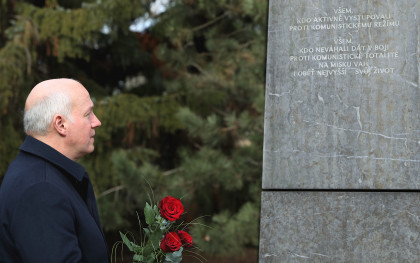Pavel Fischer uctil památku protikomunistického odboje